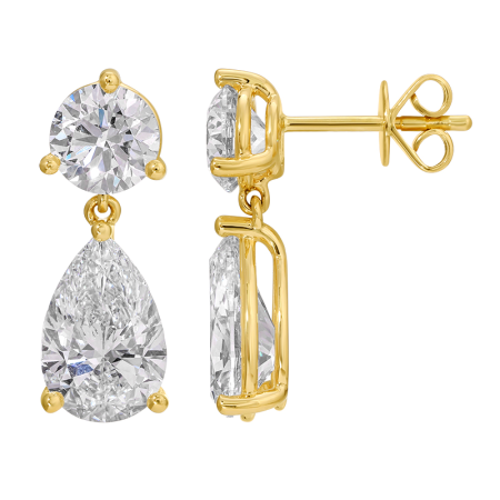 LARS DOUBLE DANGLE STUD DROP EARRINGS
