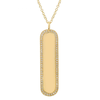 MILLER  DIAMOND ROUNDED BAR  DROP NECKLACE