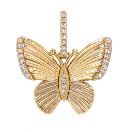 CARTER FLUTED BUTTERFLY  NECKLACE
