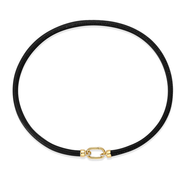 KELSE DIAMOND + LEATHER CORD. BRACELET