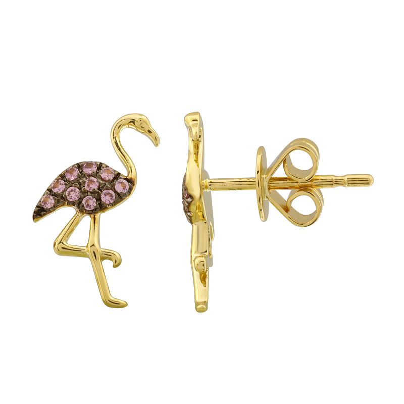SUZY FLAMINGO STUD EARRINGS
