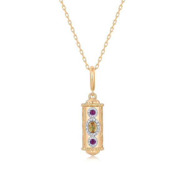 ANNIKA THREE STONE NECKLACE