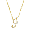 SCRIPT DIAMOND INITIAL NECKLACES