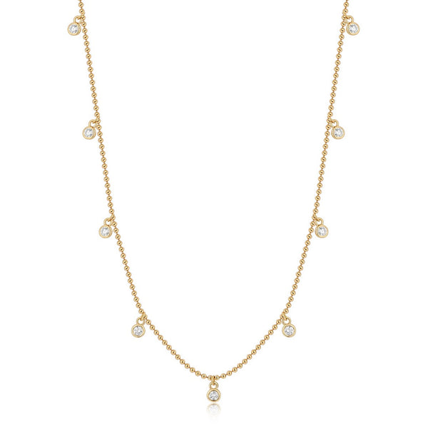 LIZZIE DIAMOND BEZEL STATION NECKLACE