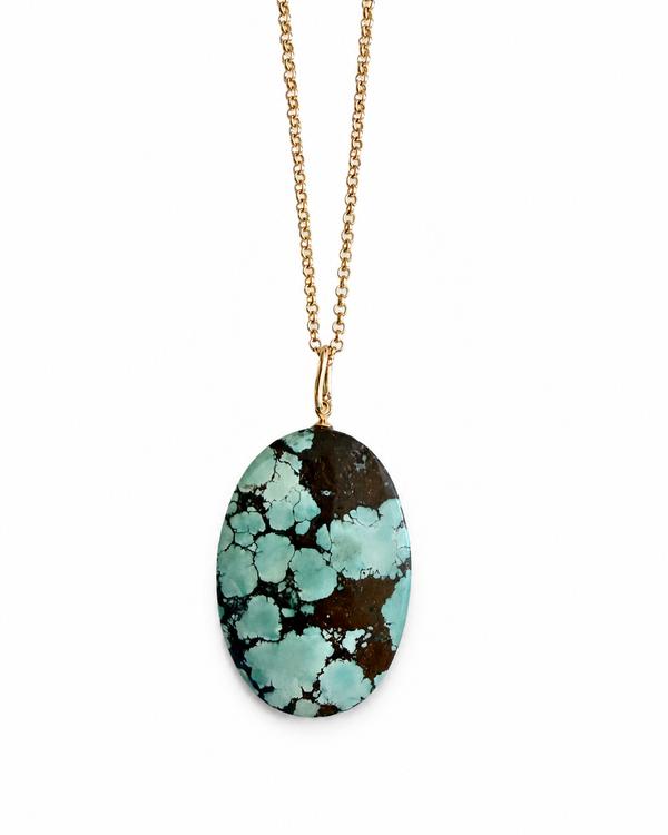 LANNA TURQUIOSE OVAL  NECKLACE