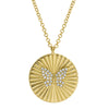 CARTER FLUTED BUTTERFLY DISC NECKLACE