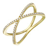 SKYE GOLD + DIAMOND CROSS RING