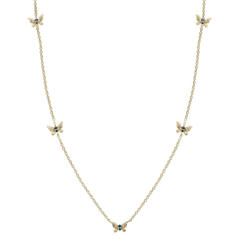 BUTTERFLY STATIONED NECKLACE - PARTY OF 5