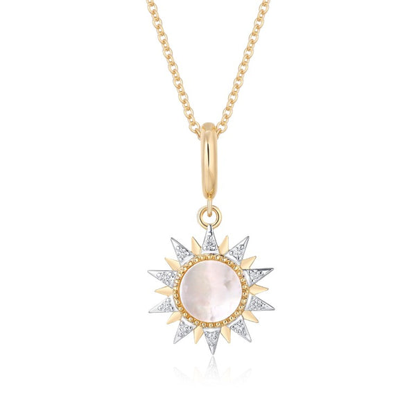 BELLA  MOTHER OF PEARL  BURST NECKLACE