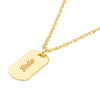 ELISA SMALL CRESCENT DOG TAG NECKLACE