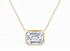 LAUREN EMERALD CUT LAB GROWN DIAMOND NECKLACE