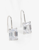 PAIGE EMERALD BAGUETTE FRENCH HOOK EARRINGS