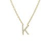 BOLD  LETTER  DIAMOND INITIAL NECKLACE