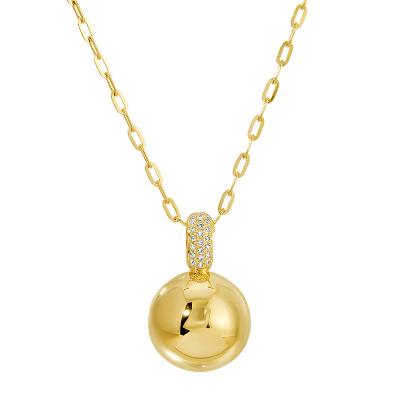 ASPEN GOLD BALL DROP NECKLACE