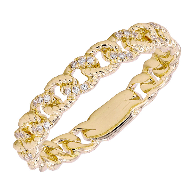 HARLOW  CUBAN DETAILED LINK RING