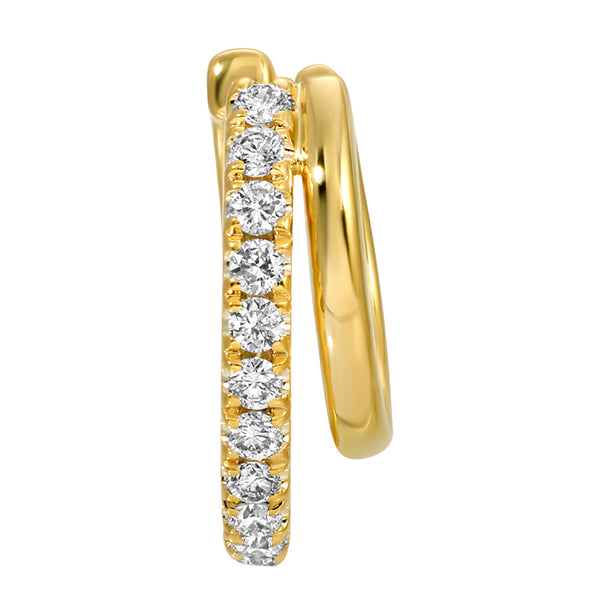 JADE DIAMOND DIAMOND CAGED   EAR CUFF