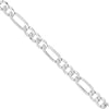 SIMSBURY CONCAVE FIGARO CHAIN BRACELET - 8"