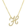 SCRIPT DIAMOND INITIAL NECKLACES