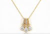 TRIPLE PEAR BEZEL CHARM - MY 3 KIDS