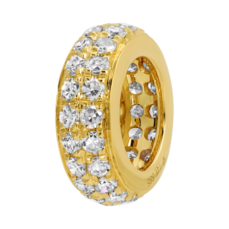 JESS DOUBLE ROW PAVE DIAMOND RONDELLE