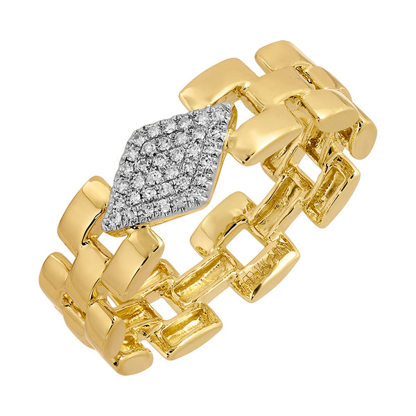 LIAM DIAMOND PANTHER CHAIN RING