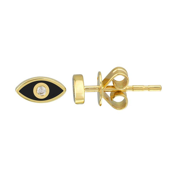 ORIT ENAMEL  EVIL EYE STUD EARRINGS