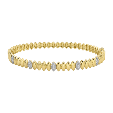 VIV OVAL PATTERN DIAMOND BANGLE BRACELET