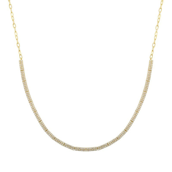 KENZIE CURVED BAR TENNIS  NECKLACE