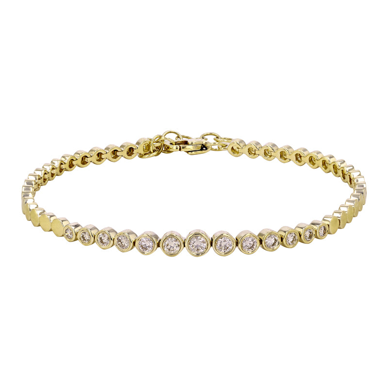 CLEA GRADUATED BEZEL DIAMOND BRACELET