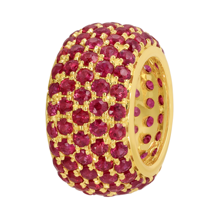 SAMARA  5 ROW RUBY PAVE RONDELLE