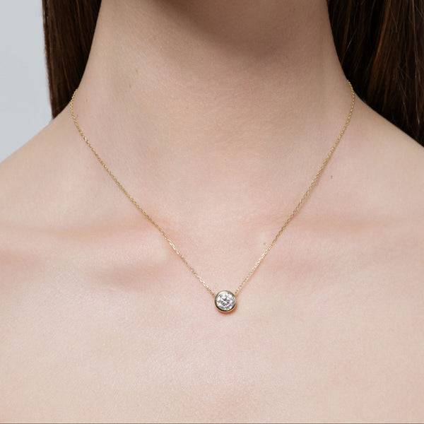 MANNY BEZEL SET NECKLACE