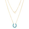 ELINOR TURQUOISE  HORSESHOE NECKLACE