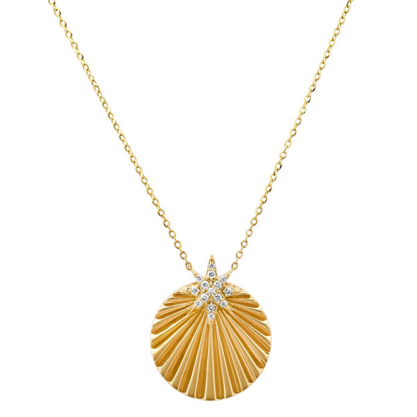 LEAH SHELL BURST DISC  NECKLACE