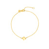 SLANTED OLD ENGLISH  OLD ENGLISH INITIAL BRACELET