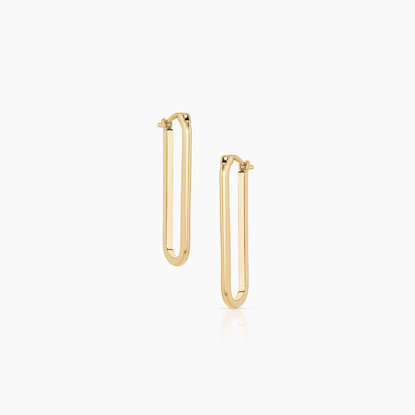 SABRINA  OVAL HOOP EARRINGS