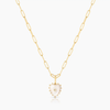 ISABEL MOTHER OF PEARL HEART NECKLACE
