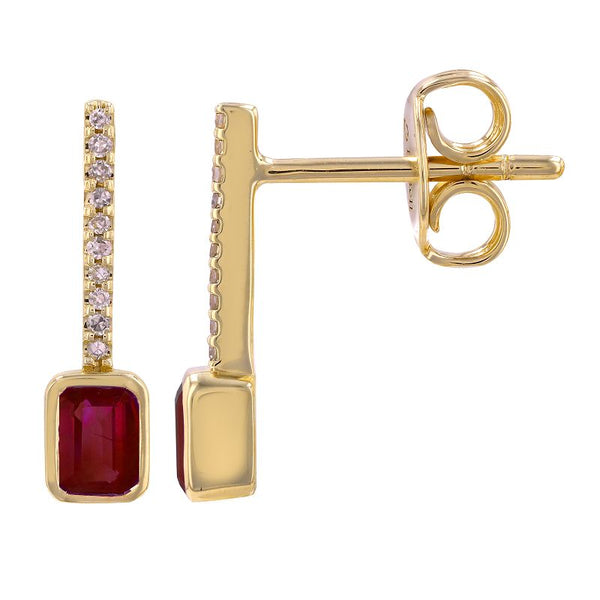 LIA RUBY DROP STUD  EARRINGS