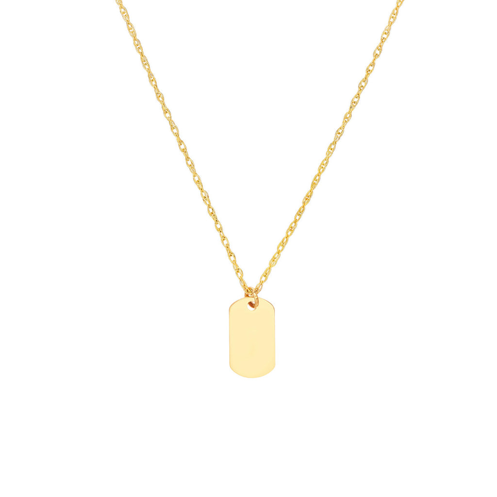 ELISA SMALL CRESCENT DOG TAG NECKLACE