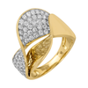 KATE PAVE TWISTED  DIAMOND  RING
