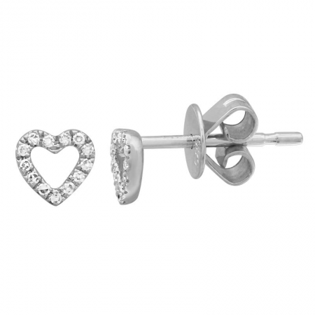 PEYTON  OPEN HEART DIAMOND STUD EARRINGS
