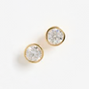 BEZEL SET STUD EARRINGS - 5MM