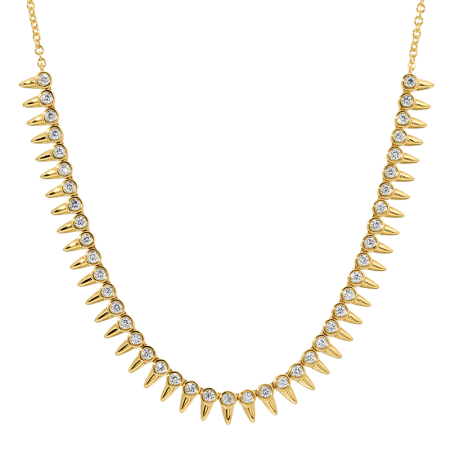 MEME SPIKED EDGE DIAMOND NECKLACE