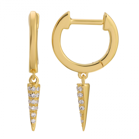 IDA SPIKE DROP HUGGIE EARRINGS - FROM FINE TO FAUX