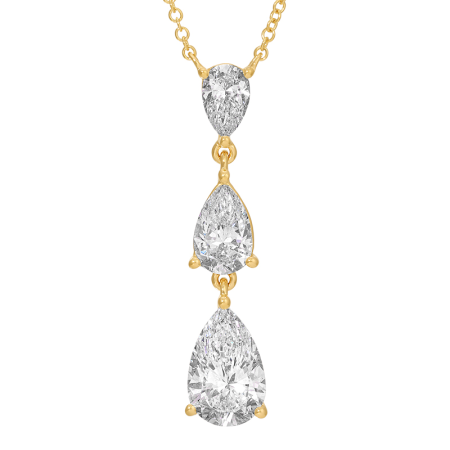 ROSEY TRIPLE PEAR DROP NECKLACE
