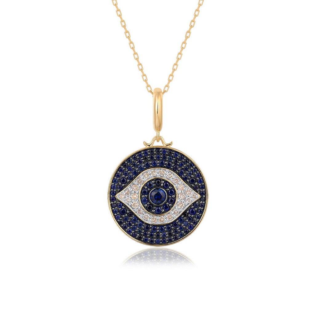 SAMARA BLUE SAPPHIRE EVIL EYE PENDANT