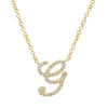SCRIPT DIAMOND INITIAL NECKLACES