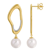 JENNA SCULPTURAL  PEARL DROP  EARRINGS