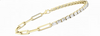 AIMEE EMERALD &  PAPERCLIP BRACELET