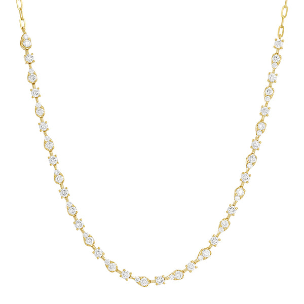 HAYLEY DIAMOND STATIONED NECKLACE