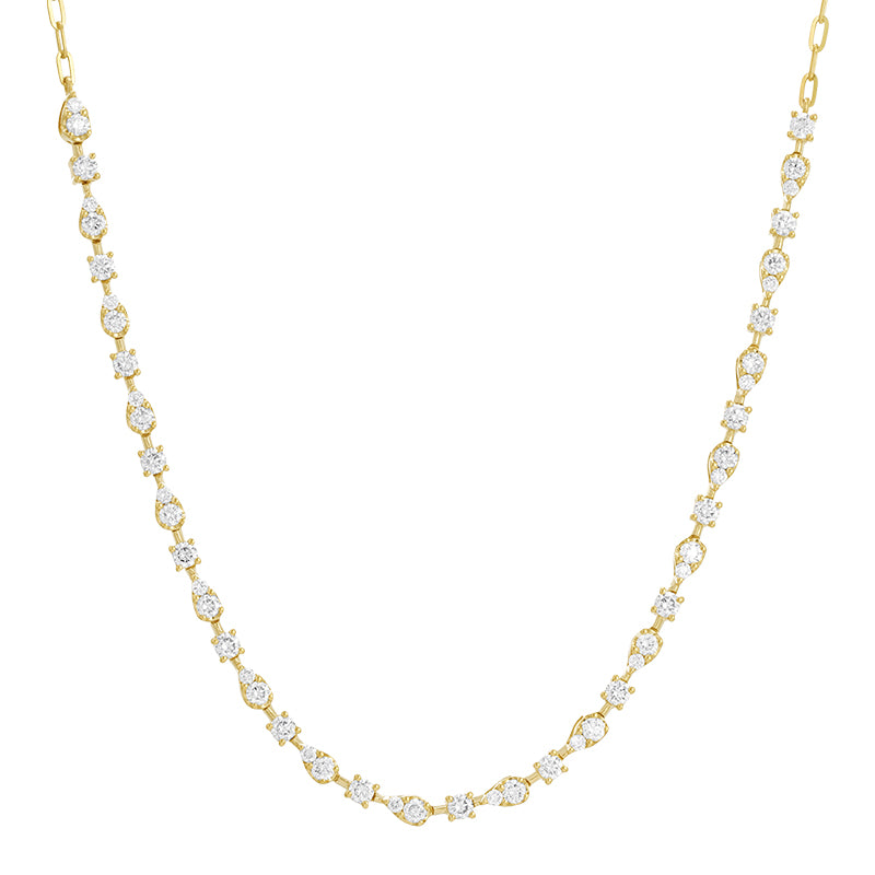 HAYLEY DIAMOND STATIONED NECKLACE